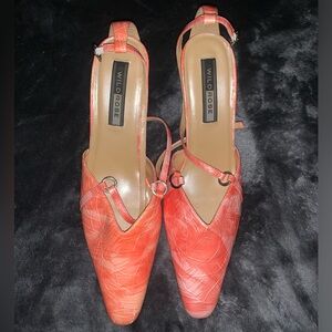 Wild Rose Orange Heels Size 11